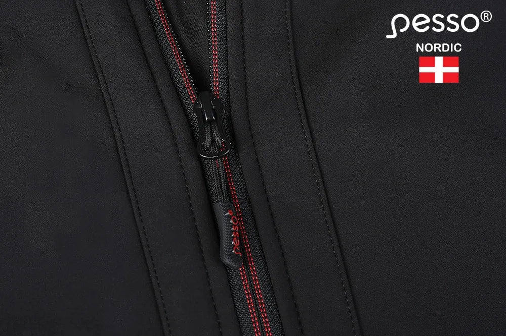 GILET SOFTSHELL PESSO SOFTBLACK, NOIR