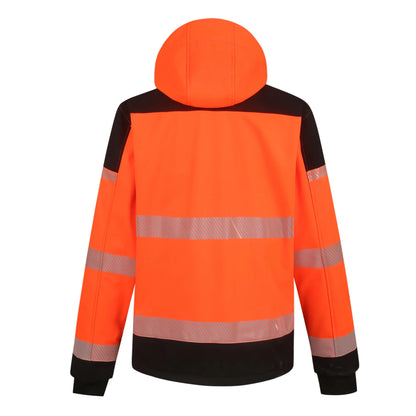 VESTE SOFTSHELL HAUTE VISIBILITÉ MEMBRANE TPU, ORANGE PALERMO