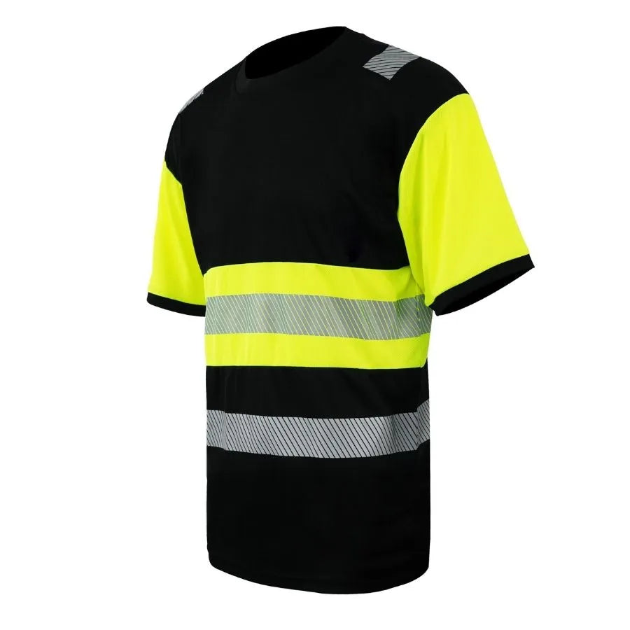 T-SHIRT HAUTE VISIBILITÉ PESSO, NOIR-JAUNE HVM_J