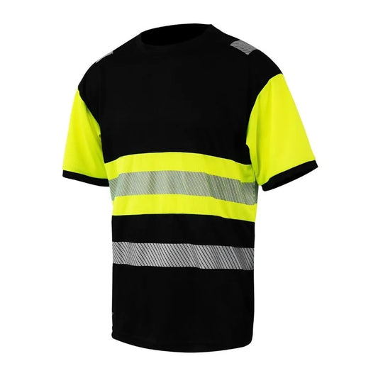 T-SHIRT HAUTE VISIBILITÉ PESSO, NOIR-JAUNE HVM_J