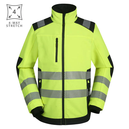 VESTE DE TRAVAIL HAUTE VISIBILITÉ STRETCH EN ISO 20471, JAUNE DS125G