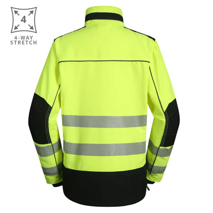 VESTE DE TRAVAIL HAUTE VISIBILITÉ STRETCH EN ISO 20471, JAUNE DS125G