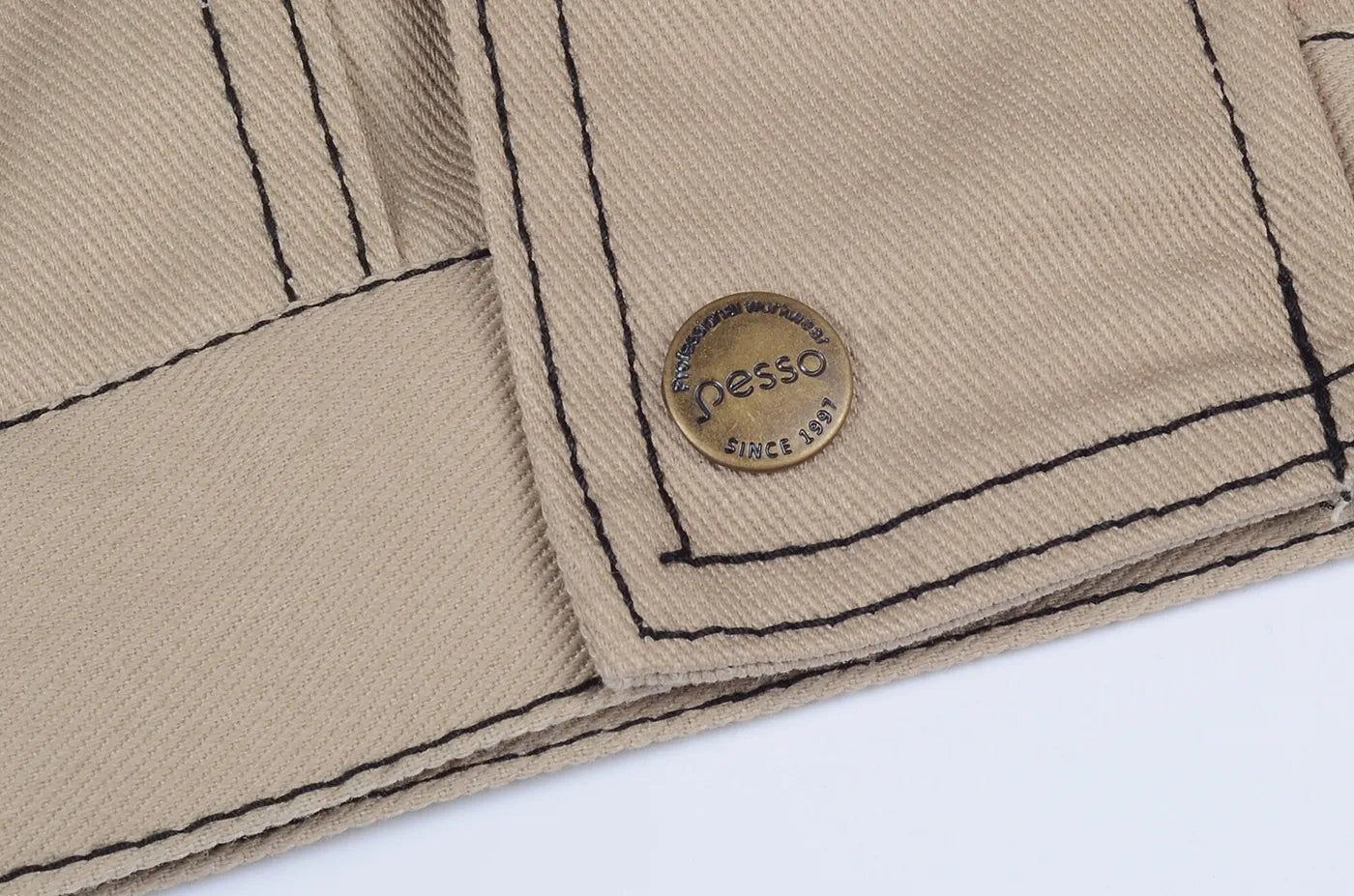 VESTE DE TRAVAIL PESSO DSBZ, SERGÉ CVC, BEIGE