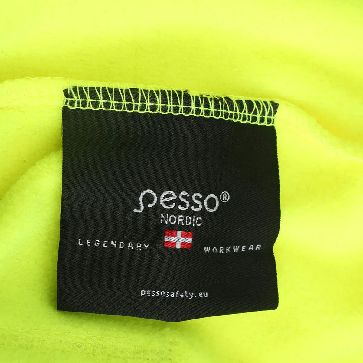 SWEATSHIRT CHAUD À CAPUCHE AVEC FERMETURE ÉCLAIR PESSO, NOIR/JAUNE, JERSEY_HV