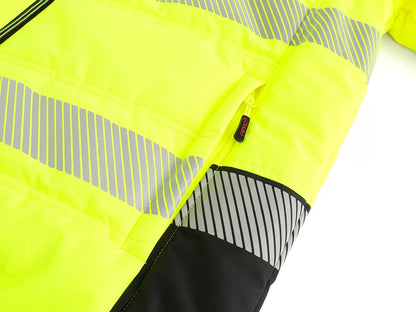 VESTE D'HIVER HAUTE-VISIBILITÉ RIPSTOP JAUNE LYRA