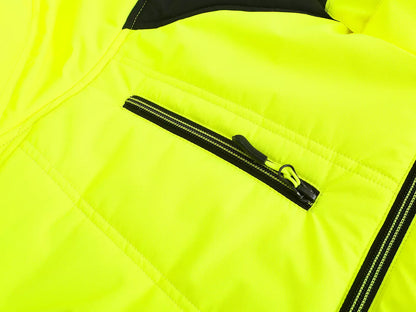 VESTE D'HIVER HAUTE-VISIBILITÉ RIPSTOP JAUNE LYRA