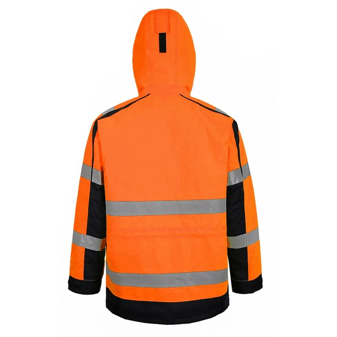 VESTE D'HIVER IMPERMÉABLE HAUTE VISIBILITÉ ORANGE MONTREAL