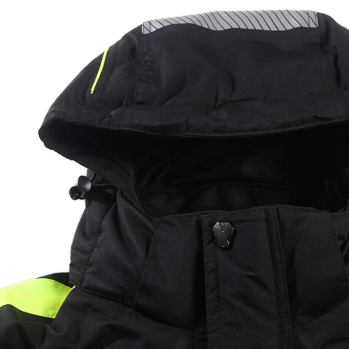 VESTE D'HIVER IMPERMÉABLE NOIR - JAUNE