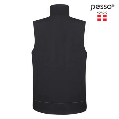 GILET SOFTSHELL PESSO SOFTBLACK, NOIR