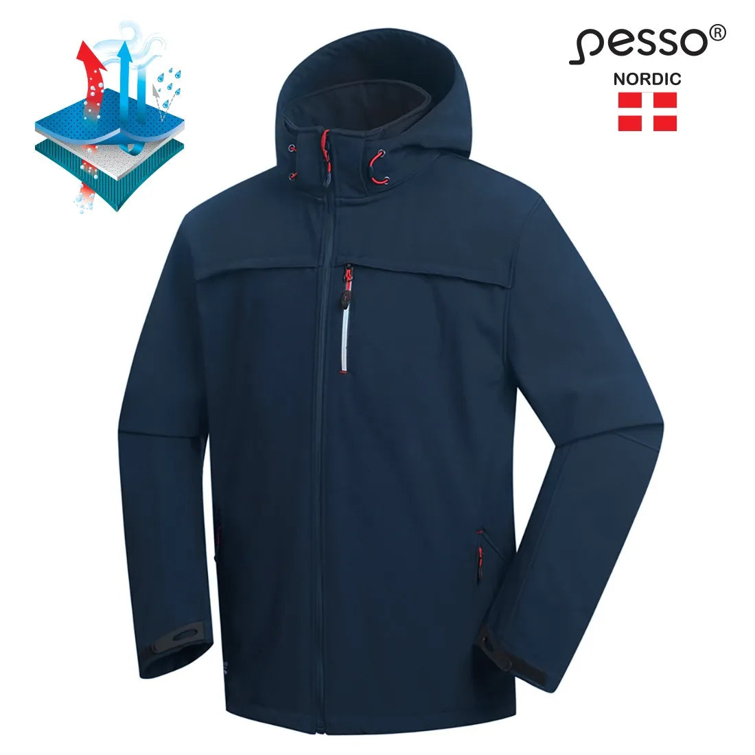 VESTE SOFTSHELL MEMBRANE TPU MARINE ATLANTA